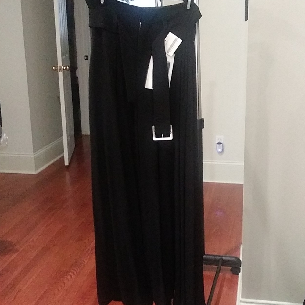 Yohji Yamamoto black flowy wide leg pants